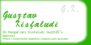 gusztav kisfaludi business card